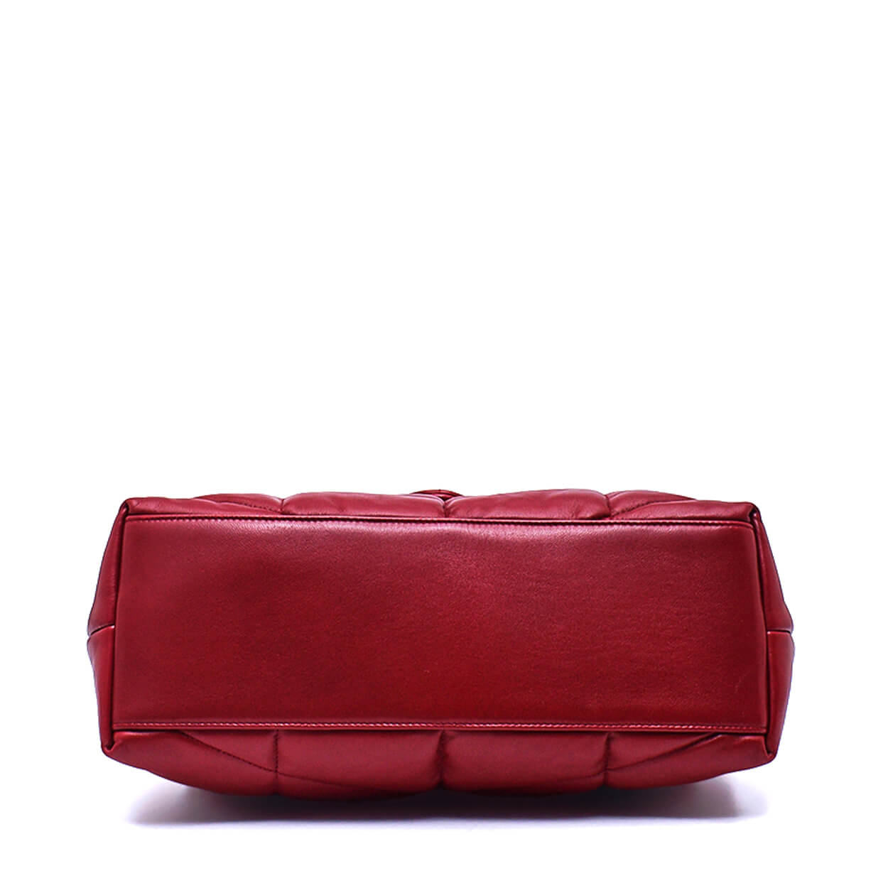 Saint Laurent -Cherry Smooth Leather Medium Loulou Puffer Flap Bag